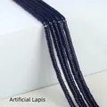 2x4mm artificial lapis lazuli stone beads with dark blue cylindrical disc shapes - 2x4mm Spacer Beads (Approx. 150 Beads/Strand) / Synthetic Lapis