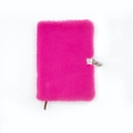 Rosa flauschiges Notizbuch mit Schloss A5 liniertes Tagebuch für Mädchen - 160 Seiten/Packung / Fuchsia