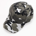 Classic camouflage baseball cap in black, white and grey forest pattern for outdoor wear - Adjustable / Gray White Camouflage