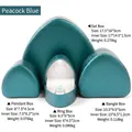 Joyero azul pavo real con textura de lagarto y luz LED interna incorporada - Caja para brazaletes 10,5 * 9,5 * 5 cm / Verde azulado