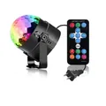 Remote controlled RGB LED stage disco ball light with swivel bracket and power plug - 110-220V Plug-in with Remote