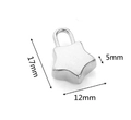 Zilveren stervormige roestvrijstalen hanger met afmetingen van 17mm bij 12mm - Ster-2 / Staalkleur
