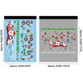 Christmas static window stickers with Santa Claus and reindeer, 60x90cm layout size - 30x90cm x 2 Sheets / Multicolor (Static Glue-Free)