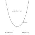 Dettaglio catena argento 46cm con estensione 5cm e larghezza 0,17cm per donna - Argento (HC-N40295-S)