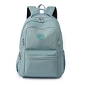 Mochila de nylon azul claro impermeable con múltiples compartimentos y correas cómodas - Aguamarina