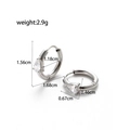 Silberne Edelstahl-Creolen mit birnenförmigem Zirkonia und einem Gewicht von 2,9 g - Silber Tropfenform