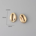 DIY gold plated conch shell charms for jewelry making measuring 14mm by 10mm - 7# 18K Gold Plated