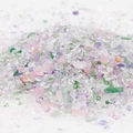 Close-up of mixed colors 2-8mm irregular glass crushed stones for DIY nail art and crafts - Style 8