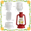 Silicone mold kit for vintage kerosene lamp night light with dimensions and product display - Tall Lamp Set / Silicone Mold
