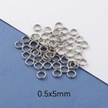 Polierte Edelstahl-Doppelringe 0,5x5mm für DIY-Schmuck und Schlüsselanhänger - 0.5*5mm Stahlfarbe