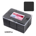 Lint-free nail wipes with textured surface in a clear plastic box 1080pcs black edition - Black