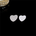 Sublimation angel wing necklace featuring two white heart-shaped heat transfer inserts - X459-18 Heart Aluminum Sheet + Double-sided Tape