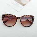 Occhiali da sole cat eye tartarugati da donna con lenti marroni sfumate - Stampa leopardata