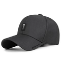 Dunkelgraue Business-Baseballkappe mit Dinghan-Logo und verstellbarem Verschluss - Verstellbar / Dunkelgrau