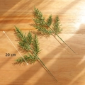 Artificial green fern leaf branch 20 cm for Christmas DIY crafts and home decoration - PE Plastic Leaf G (Set of 2)