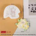 Frangipani flower silicone mold for DIY aroma stones with dimensions and size details - Plumeria ZW-290