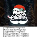 Merry Christmas static window decal with Santa hat and beard design in various sizes - Small [45*40CM]