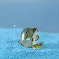 Miniature seal figurine in translucent resin for micro landscape, 2cm height - No. 1 Sitting Whale