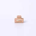Mini pince à cheveux carrée mate de 2,5 cm ton beige avec design creux - Pièce Unique / Café Rose
