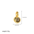 Close-up of 18K gold birthstone pendant with 11mm dimensions and 0.6g weight - No. 9 Pendant (Light Blue)