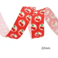 22mm rood ripsband met kersenprint voor DIY haarkstrikjes en geschenkverpakkingen - 5 Yards/Rol (Ongeveer 4,5 m) / A1-Rode Kers (22mm Breed)