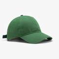 Classic dark green cotton baseball cap with six-panel construction and curved brim - Adjustable / Grass Green