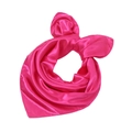 Silky rose red satin square scarf for children with smooth finish and vibrant luster - Rose Red