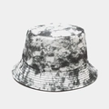 Bob en toile de coton tie-dye noir, blanc et gris avec un design réversible moderne - M (56-58cm) / Réversible / Noir Blanc Gris Tie-dye (9#)