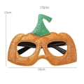 Funny orange pumpkin Halloween glasses frames for party decoration, size 16cm by 13cm - Pumpkin Mask Decorative Glasses