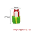 Miniatuur kerstcadeaudoos van hars met rode strik en glitterende details - Nr. 4 Dubbellaagse Cadeauverpakking Met Glitters