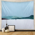 Bohemian abstract landscape tapestry with blue sky and mountains for wall decoration - Design CX0327-14