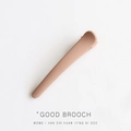 Minimalist matte nude resin bobby pin with a sleek textured finish for women - Nude Pink