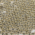 Flat round gold acrylic letter beads with black Cyrillic characters for jewelry DIY - Antique Gold Russian Letters