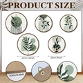 Juego de 5 placas de madera bohemias con motivos de plantas y detalles de herrajes de montaje - Hoja Boho Minimalista (Estilo F 5 Pzas/Set)