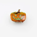 Pinza per capelli a zucca di Halloween luminosa arancione con viso spaventoso - Zucca Pipistrello Gialla 6cm