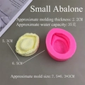 Detailed view of silicone mold dimensions for DIY sea cucumber and abalone shaped cake mousse - Small Abalone Mold-Pink