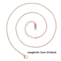 Collana a catena a croce da 2mm in acciaio inossidabile oro rosa con chiusura 45+5cm - 1.6mm / 45+5cm / Oro rosa