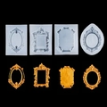 European vintage frame silicone mold for chocolate and fondant cake decoration - 4-Piece Set Transparent