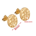 Orecchini a perno dorati da 8mm in acciaio martellato con foro 1mm per gioielli fai-da-te - Tondo-8mm / Oro