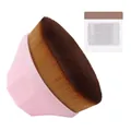 Pink flat top magic foundation brush with thick brown bristles and dustproof case - Flat Head (With Dust Box) / Pink