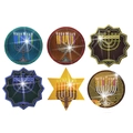 Hanukkah diamond painting coasters set with Menorah and Star of David patterns - Hanukkah Menorah Theme (With Metal Stand) / 6-Piece Set
