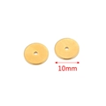 PVD 18K gold plated 10mm stainless steel loose spacers for DIY jewelry making - 10mm / Gold