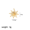 Gold Rhinestone Sun Single Pendant (TP60184)