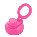 Pink magnetic phone holder lid with handle for high capacity insulated water bottles - Fluorescent Rose Red
