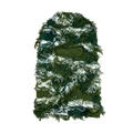 Distressed knit balaclava in green and white camouflage stripes with fringe texture - One Size / Light Green Camouflage