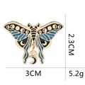 C1768-1 Blue Black Moth with Moon