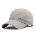 Light gray breathable perforated sport baseball cap with moisture-wicking quick-dry fabric - Adjustable / Light Gray
