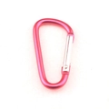 Rose pink D-shaped aluminum alloy carabiner clip with spring gate for keychains - Rose Red