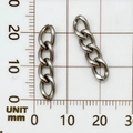 Cadena de extensión ajustable de metal plateado para joyas con medidas de tamaño - 21x5mm (0.9g) / Plata Brillante