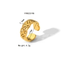Detail showing 7.5mm wide quilted pattern open ring with dimensions and weight data - Quilted Style (YYR023198)